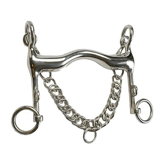 Jacks Imports 116-5 Stainless Steel Hollow Low Port Weymouth Bit - 5 in.