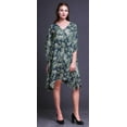 thumbnail image 3 of Bimba Leaves Ladies Plus SizeÂ&nbsp;KaftanSummer Wear Beach Coverup Kimono Caftan-XL-3X, 3 of 5