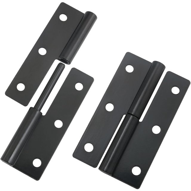 Lift-Off Hinge 2PCS 2.5Inch /62mm Black Right Handedness Mini 304 Stainless Steel Lift Off Hinges with Screws Detachable Slip Joint Small Flag Hinges Rising Butt Door Hinges
