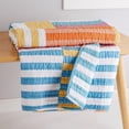 thumbnail image 2 of Levtex Home - Sol Stripe - Throw - Patch Stripe - Yellow, Orange, Blue, Red, White - Quilt (50x60in.) and Sham 50x60in. - Cotton, 2 of 5