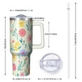 thumbnail image 2 of OBREWU Pioneer Flower Tumbler with Handle and Lid,Pioneer Flower 40oz Double Wall Vacuum Insulated Tumbler,Cups Gift for Women and Men, 2 of 7