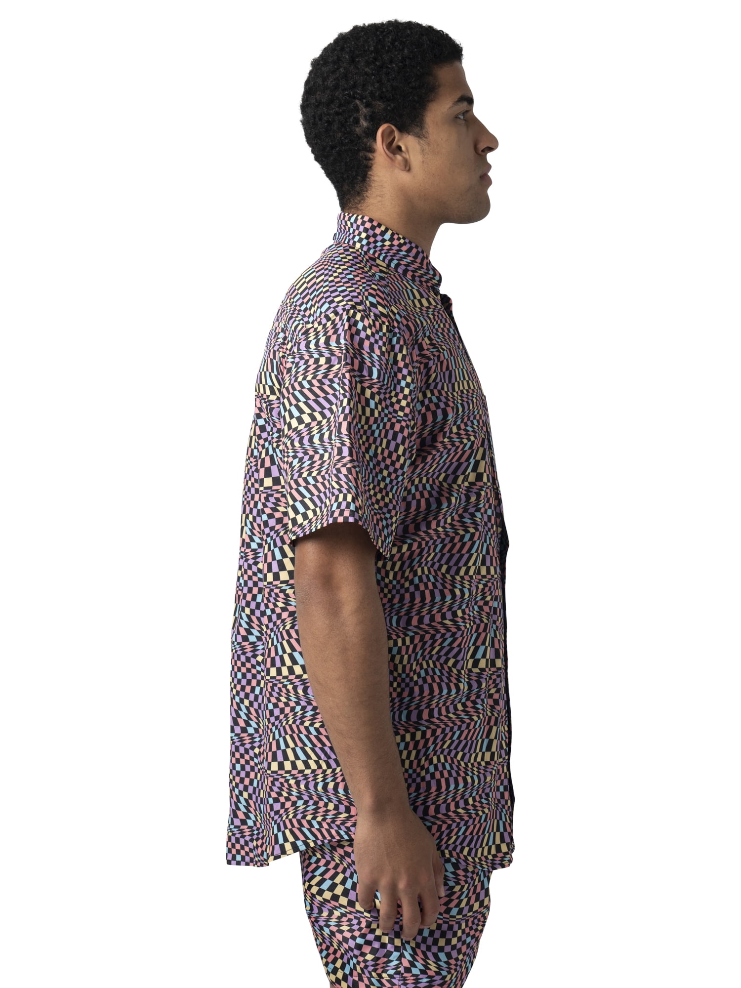 WeSC Oden Short Sleeve Shirt Color Warp All Over Print - S - 2XL