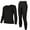 Black, variant on Thermal Underwear for Men Set Crewneck Ultra Thin Long Johns Top & Bottom Set
