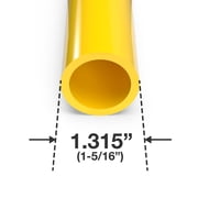 1 Size Furniture Grade PVC Pipe, 40, Yellow (3-Pack)