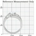 thumbnail image 2 of Luxe Jewelry Designs Stainless Steel Women's Engagement Pave Ring with Round Cubic Zirconia - Size, 2 of 4