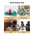 thumbnail image 2 of 13 Inch Round Placemats Set of 4, Ombre Turquoise Waves Non Slip Heat Insulation PP Table Mats, Abstract Art Gradient Modern Washable Place Mats for Kitchen Dining Party Table Decor, 2 of 7