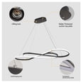 thumbnail image 6 of LED Pendant Light 39", Infinity Chandelier, Dimmable Hanging Light Fixture, Adjustable Height, Modern Ceiling Light for Living Room, Dining Room, Bedroom - Black, 6 of 6