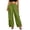 Green, variant on Womens Ruched Pants Lounge Wide Leg Baggy Trousers Trendy Drawstring Elastic Waist Palazzo Pants for Beach Vacation