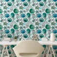 thumbnail image 3 of Ambesonne Watercolor Peel & Stick Wallpaper for Home, Seaweed Underwater Fauna, 13"x100", Seafoam Deep Sky Blue, 3 of 6
