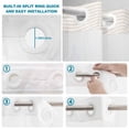 thumbnail image 4 of No Hook Shower Curtain, Farmhouse Beige White Striped Shower Curtains for Bathroom with See Through Top Window, Modern Stripes Waterproof & Washable Bath Curtain Stand Up Stall 36"x72", 4 of 9