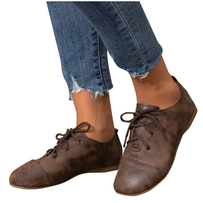 Lovzfmll Women's Barefoot Dress Shoes Oxfords Shoes Vintage Loafer Classic Flat Shoes Comfort Walking Shoes for Casual Travel Brown 8 Lovzfmll Women's Barefoot Dress Shoes Oxfords Shoes Vintage Loafer Classic Flat Shoes Comfort Walking Shoes for Casual Travel Brown 8