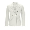 thumbnail image 5 of Fnooota Women's Blazer Jackets, Casual Open Front Long Sleeve Lapel Work Blazers White Size S-2XL, 5 of 5