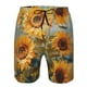 thumbnail image 3 of Balery Sunflower Field Art Traje de Baño Estilo Hawaiano para Hombre, Shorts de Secado Rápido con Bolsillos-Small, 3 of 6