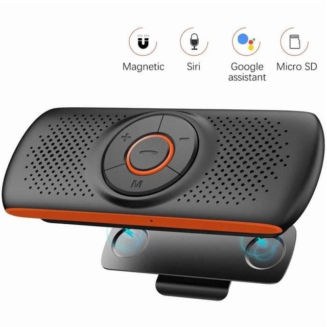 Bluetooth 4.2 Portable Car Hands-Free Kit with GPS Instruction, Music, Noise Cancelling, Sun Visor Mount