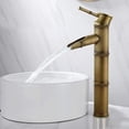 thumbnail image 2 of Top Bathroom Faucet, Waterfall Sink Mixer Faucet, Top Sink Mixer Faucet, Single Hole Hot And Cold Water Faucet, Bamboo Mixer, 3 Notches, 2 of 5