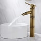 thumbnail image 2 of Grifo de baño alto, grifo mezclador para lavabo en cascada, grifo mezclador para lavabo alto, grifo de un solo orificio disponible con agua fría y caliente, grifo mezclador de bambú, 3 juntas de boca, 2 of 5