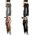 thumbnail image 2 of new y2k large pocket overalls fashion solid color low waist trousers women's street loose pants-As photo shows_n-L, 2 of 7
