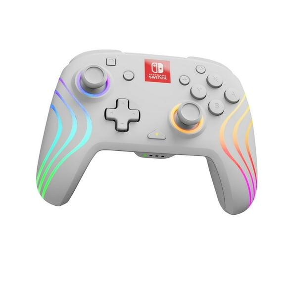 Restored PDP 500-252-WH Afterglow Wave Wireless Controller w/Motion For Nintendo Switch, White