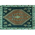 thumbnail image 1 of Ahgly Company Indoor Rectangle Persian Turquoise Blue Traditional Area Rugs, 6' x 9', 1 of 4