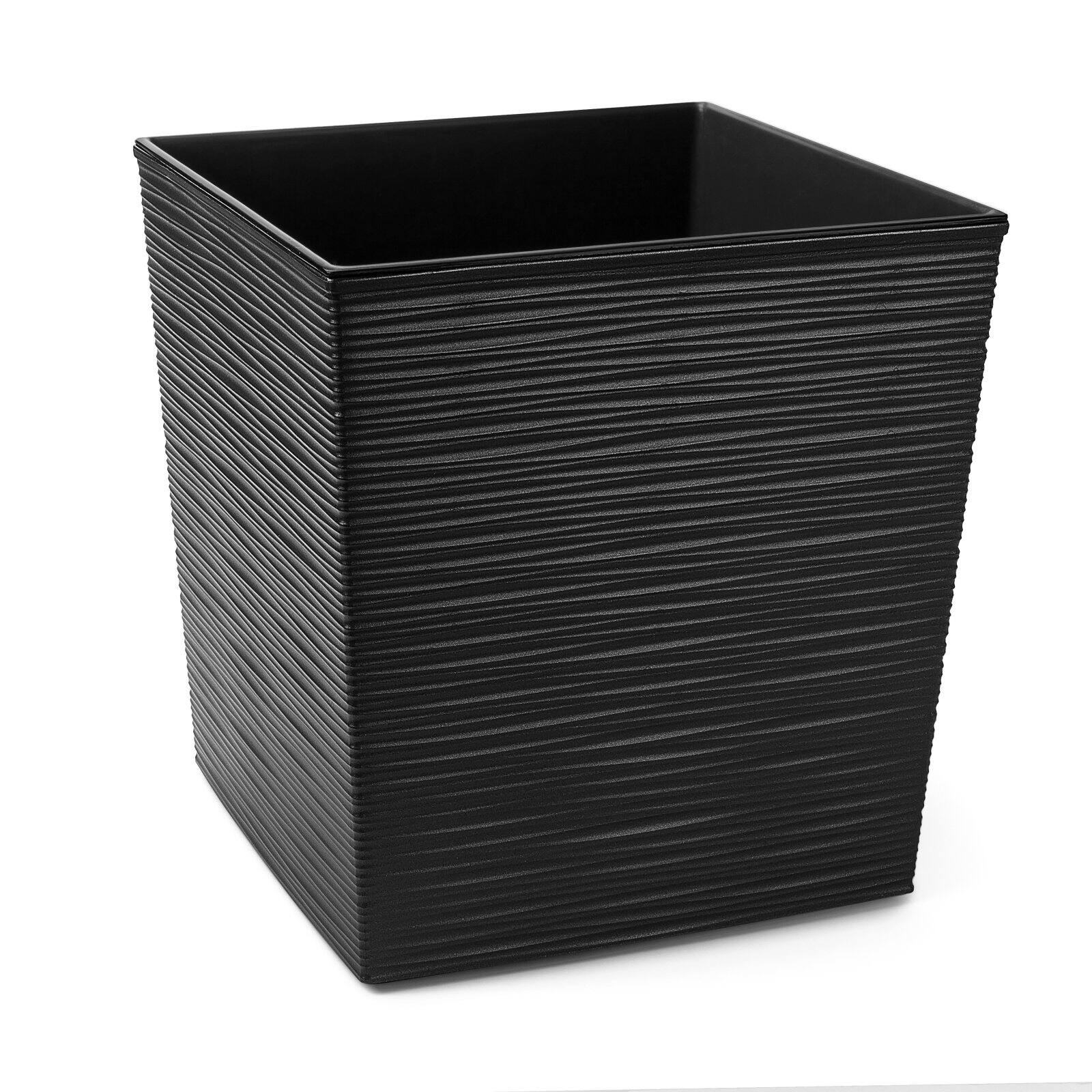 Kasamodern Urban Planter Cubic Ribbed Modern Planter with Insert