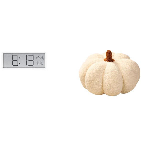 Reloj de pared digital,Reloj de pared digital multifuncional para oficina,Almohadas de calabaza de Halloween,Almohadas de calabaza de Halloween Decoración del hogar Suave,Cojines de calabaza