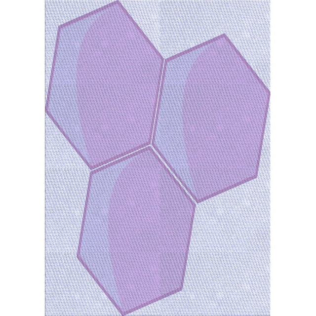 Ahgly Company Machine Washable Indoor Rectangle Transitional Purple Mimosa Purple Area Rugs, 8' x 12'