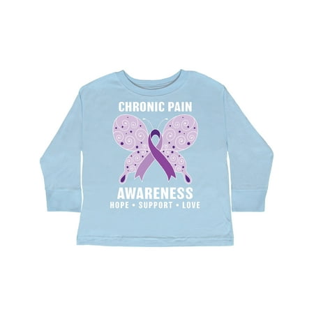 

Inktastic Chronic Pain Awarenesss Hope Support and Love Gift Toddler Boy or Toddler Girl Long Sleeve T-Shirt