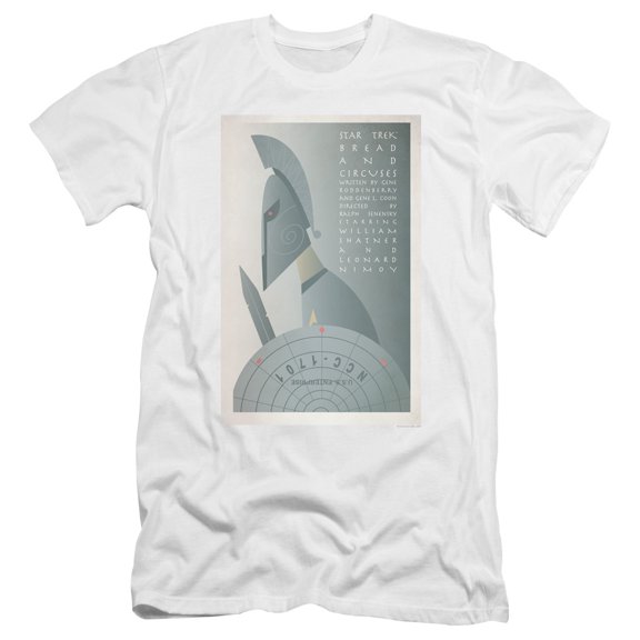 Star Trek Tos Episode 54 Premium Canvas Adult Slim Fit 30/1 T-Shirt White