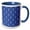 Blue/White, variant on 3drose, Pretty Blue and White Fancy Damask Pattern, 11oz Two-tone Red Mug