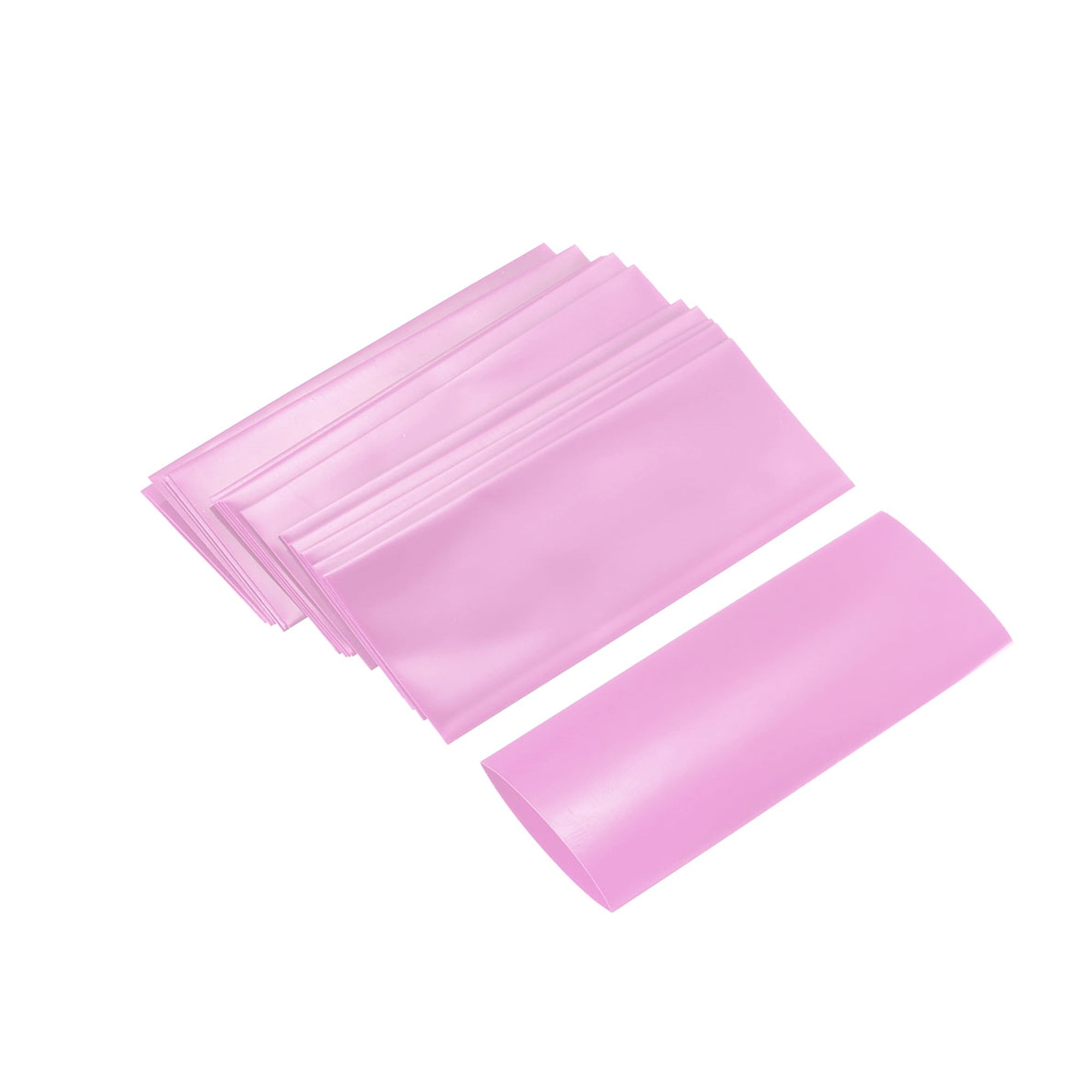 PVC Heat Shrink Tubing 29.5mm Flat Width Precut for 18650 72mm Pink