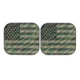 thumbnail image 3 of Uemuo Jungle Green Camo USA Flag Printed 2 PCS Car Windshield Sun Shade, Auto Sun Heat and UV Rays Blocker, Foldable Automotive Front Window Sunshade Protector, 3 of 7