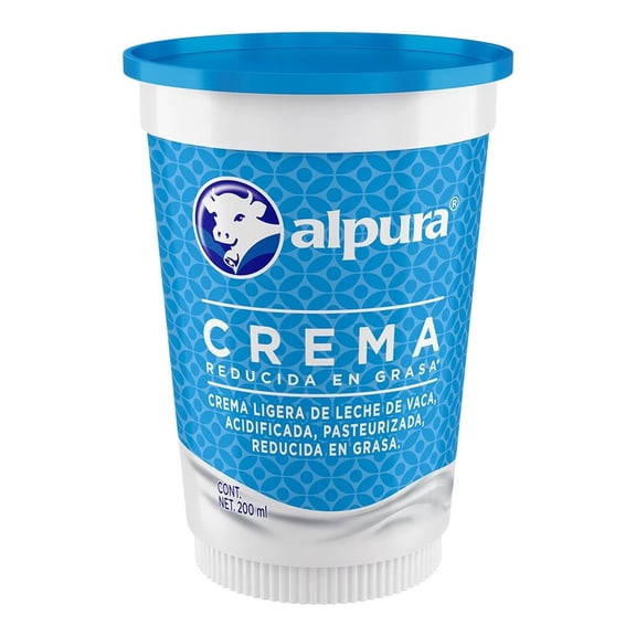 Crema ácida Alpura reducida en grasa 200 ml