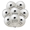 thumbnail image 1 of EeaseCA 20 Pcs 12 Inch Party Balloons Congratulate Graduate Letter Ballons Inflatable Balloons for Graduation Party Decoration (Silver), 1 of 9