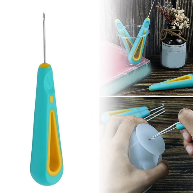 Circular Hole Hand Drill Practical Stamping Needle Candle Wick Tool Easy To Use Suitable For Silicone Making