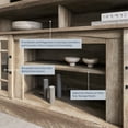 thumbnail image 3 of BELLEZE TV Stand Media Entertainment Center - Astorga (Ashland Pine), 3 of 7