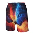 thumbnail image 4 of Balery Wolf Traje de Baño Estilo Hawaiano para Hombre, Shorts de Secado Rápido con Bolsillos-XX-Large, 4 of 6