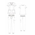 thumbnail image 3 of Beverly Hills Uniforms Ladies Stretch Jogger Scrub Set, Top and Pants, Trendy & Stylish Jogger Pants, 3 of 3