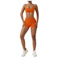thumbnail image 2 of Conjuntos de entrenamiento for mujeres 2 piezas de talle alto sin costuras con sujetador deportivo acolchado conjuntos de ropa de gimnasio, 2 of 7
