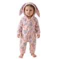 thumbnail image 3 of Ruyang My First Baby Boy Girl Outfit Easter Zip Up Cute Bunny Ear Hooded Romper Boys Cotton Long Sleeve Jumpsuit Graphic Clothes, 3 of 9