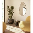 thumbnail image 4 of Glass Warehouse Starla 28 in. x 48 in. Pebble Mirror Black, 4 of 5