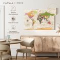 thumbnail image 4 of Elephant Stock My World Push Pin Map I Wall Art - Map Canvas Canvas - 51" x 34", 4 of 4