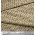 thumbnail image 2 of Soimoi Brown Poly Georgette Fabric Clouds & Bird Decor Fabric Printed Yard 52 Inch Wide, 2 of 5