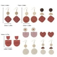 Adbnpza Earrings For Women Clay Color Contrast Soft Pottery Earrings