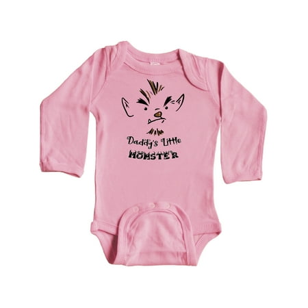 

Inktastic Halloween Baby Werewolf Daddy s Little Monster Gift Baby Boy or Baby Girl Long Sleeve Bodysuit