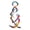 Rainbow Whirl Mylar Spin Quartet, variant on In the Breeze 4888 — Lil' Silver Sprite — Holographic Mylar Decoration, 4.5" x 12", 12" — Yard and Garden Decoration — Humane Animal Deterrent