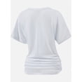 thumbnail image 5 of Womens Casual V Neck T Shirts Short Sleeve Loose Fit Summer Flowy Tops Tees, 5 of 5