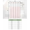 thumbnail image 6 of No Hook Shower Curtain with Snap in Liner, Pink and White Striped Geometric Hotel Shower Curtains for Bathroom, Washable Shower Curtain Liner Set with Mesh Top Window, 48"x72", 6 of 6