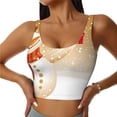 thumbnail image 2 of Picia Christmas Snowman Gift Sports Bra for Women,Padded Strappy Sports Bras Medium Support Yoga Bra with Removable Cups,Running Yoga Bra-XX-Large, 2 of 9