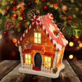 thumbnail image 1 of Casa de pueblo de Navidad con luz LED, pueblo en miniatura de Navidad LED, casa pequeña con música luminosa, casas de pueblo LED para sala de estar, 1 of 10