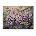thumbnail image 3 of Designart "violet Morning Glory Graceful V" Floral Print on Natural Pine Wood, 3 of 5
